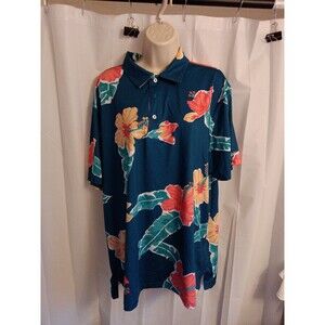 Chubbies Men's XLarge The Floral Reef Performance Polo Shirt Golf Beach